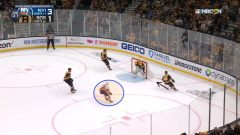 Grzelcyk Shows Deception on the Breakout with Feet